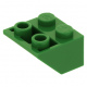 LEGO tetőelem fordított 45°-os 2×2, zöld (3660)